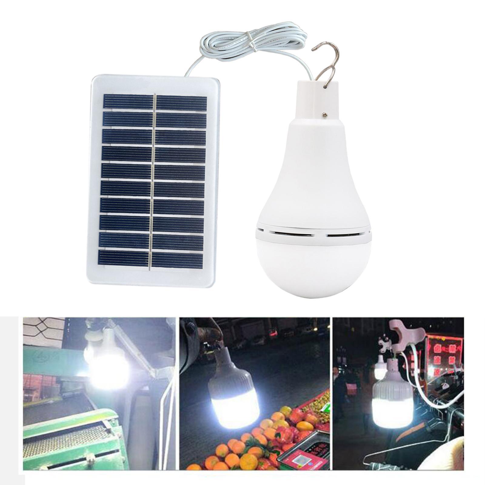 LED Solar Light Bulbs Lamp Lantern Light with Hook for Outdoor Indoor Garden Hiking
