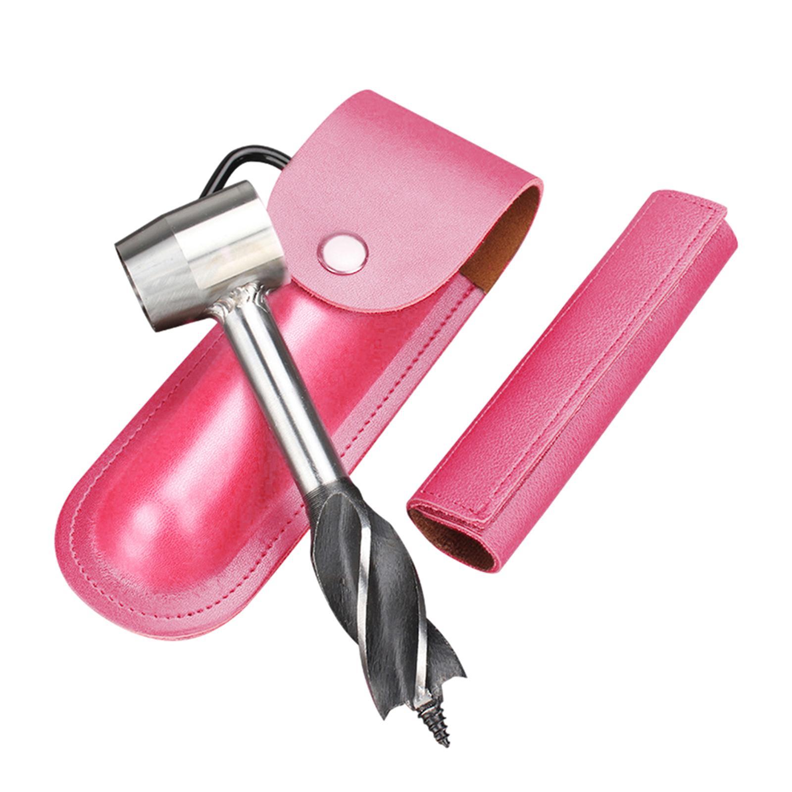 Hand Auger Drill Bit Woodworking Hand Screw Drill Camping Tool pink
