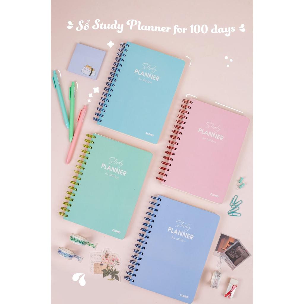 Sổ kế hoạch 100 days Klong , sổ lò xo kép Study Planner A5; MS: 946