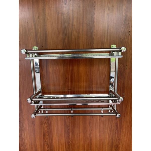 Kệ Nhà Tắm INOX 304 Bóng , Giá Treo Khăn Nhà Tắm, Để Đồ Dùng Inox Đa Năng Gắn Tường