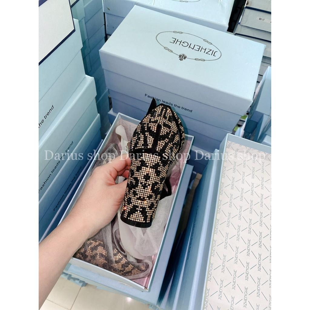 Giày SANDAL quai ngang bít gót hàng QC FULLBOX - 6818816