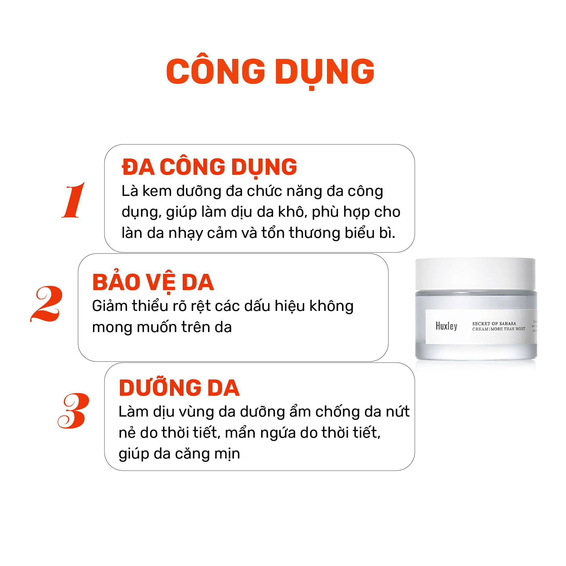 Kem Dưỡng Ẩm Chuyên Sâu Cho Da Rất Khô Và Viêm Da Cơ Địa Huxley Cream More Than Moist 50ml