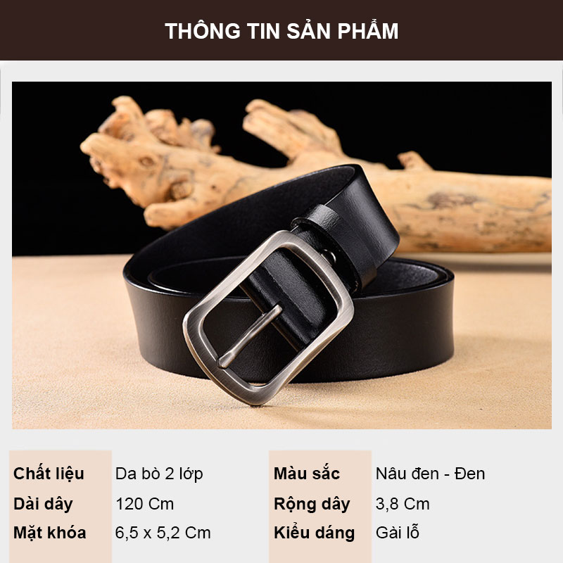 Dây nịt nam, dây thắt lưng nam da bò NIKITA - DL0910