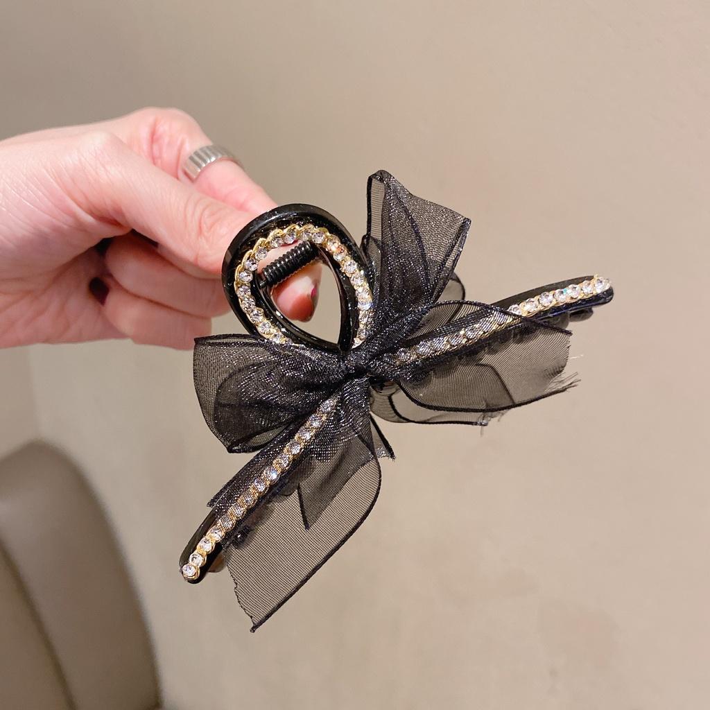 Bộ sưu tập - Scrunchies, kẹp tóc, nơ buộc tóc tông be, gắn ruy băng và đính đá nhiều lớp sang chảnh PK774