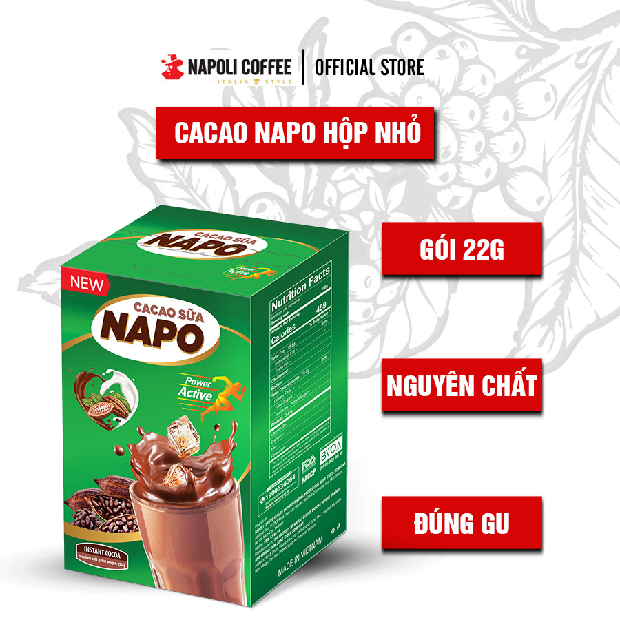 Cacao hòa tan sữa đá Napo Napoli Coffee 22g/gói - Cung cấp năng lượng cho buổi sáng