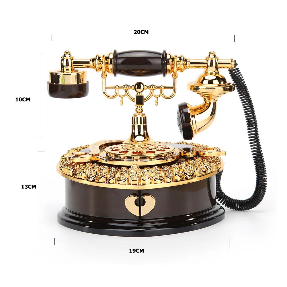 Hộp Nhạc Điện Thoại Cổ Điển Châu Âu Thanh Lịch Cổ Điển, Quà Tặng Bé Gái Đồ Trang Trí Trong Nhà