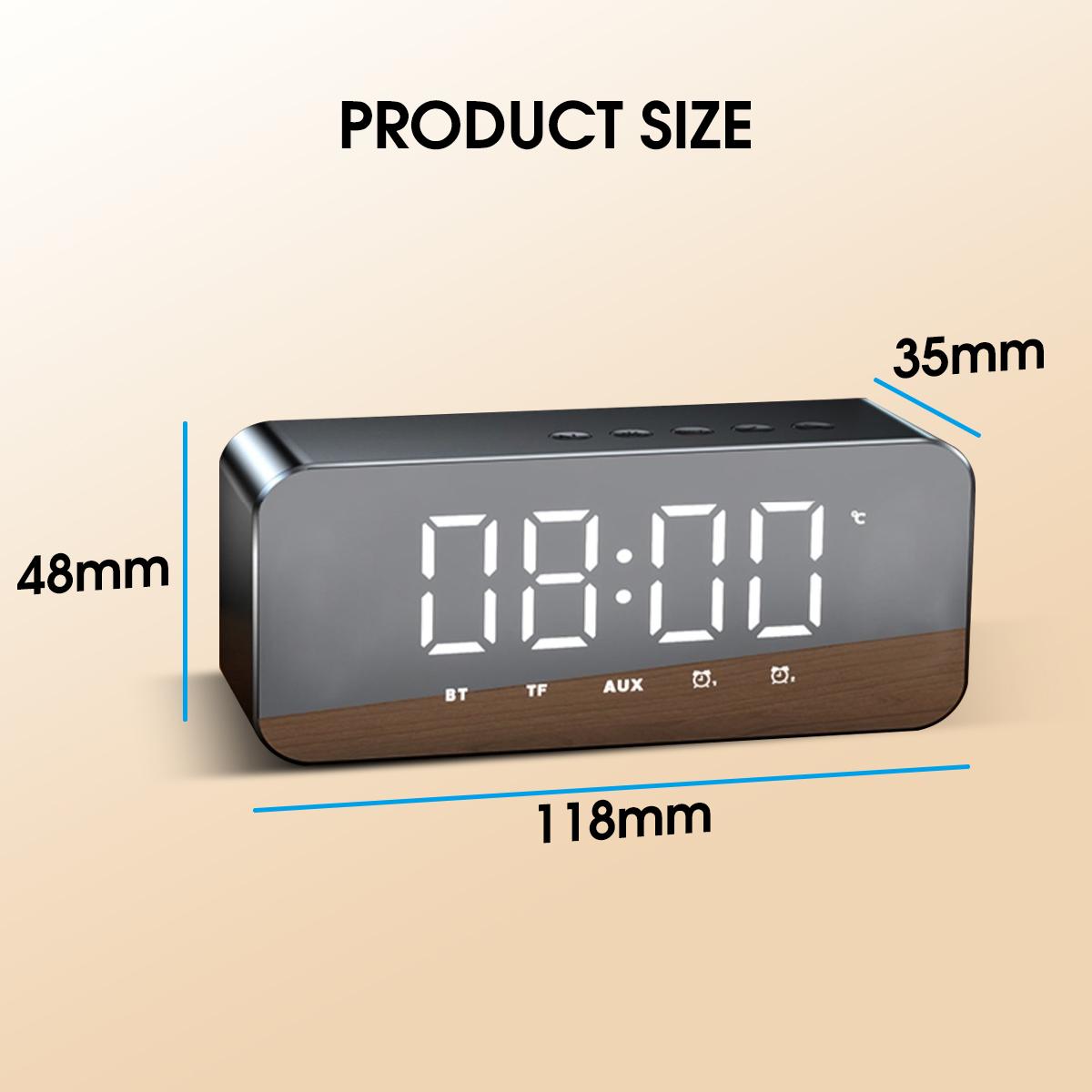 Loa Bluetooth không dây G50 có Đài FM Mini Thẻ di động Gương Đồng hồ báo thức Âm thanh Cài đặt đồng hồ báo thức kép cho tất cả điện thoại Màu sắc: Hồng