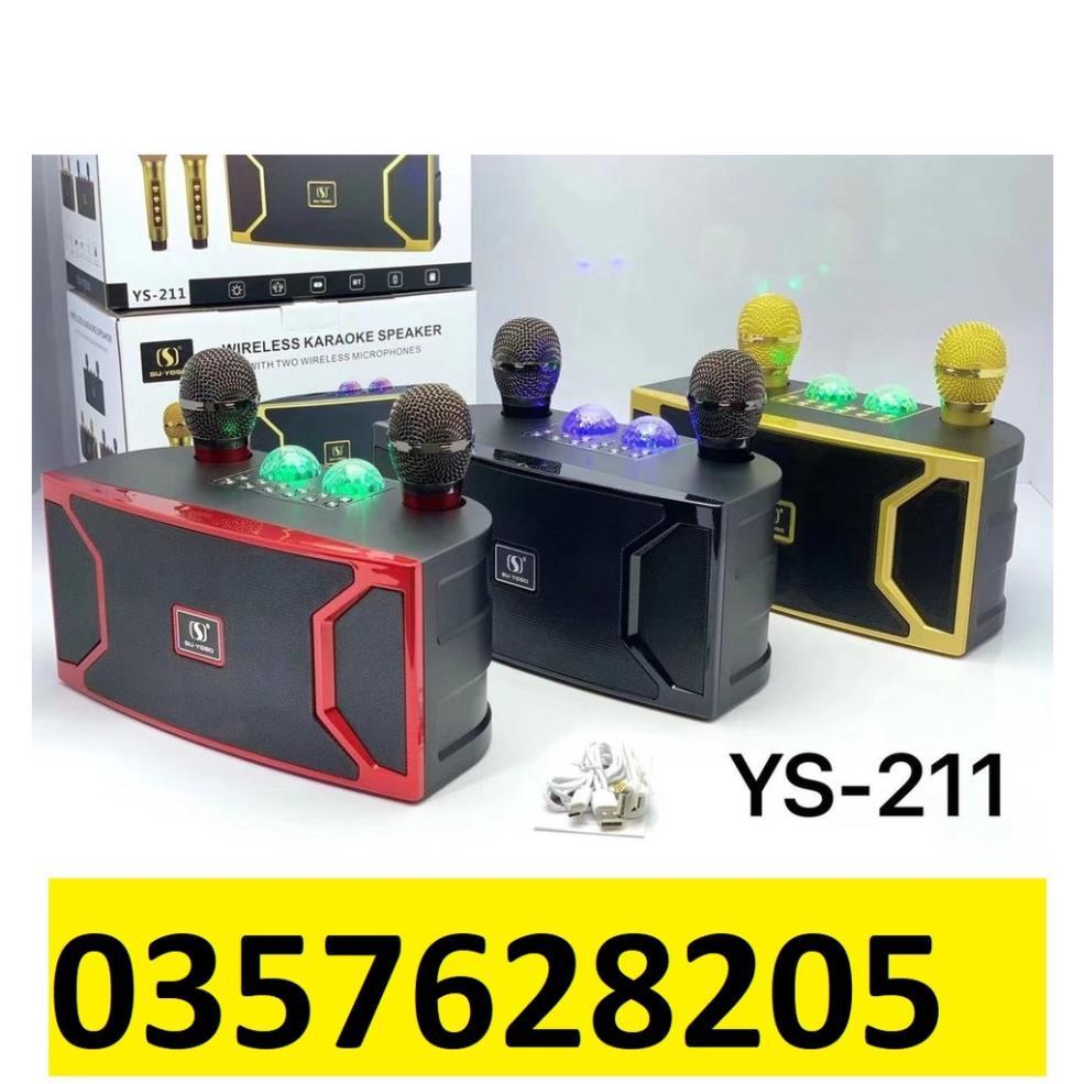 Loa Bluetooth Karaoke SU-YOSD YS-211 (Kèm 2 Micro Không Dây). mini nhỏ gọn