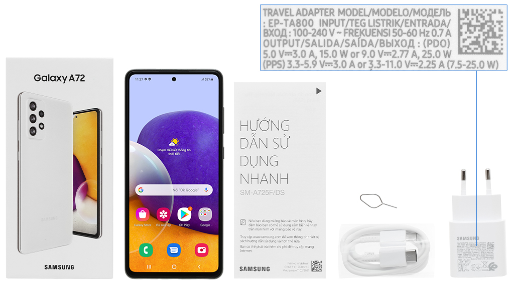 Điện Thoại Samsung Galaxy A72 (8GB/256GB) - ĐÃ KÍCH HOẠT ĐIỆN TỬ - Hàng Chính Hãng