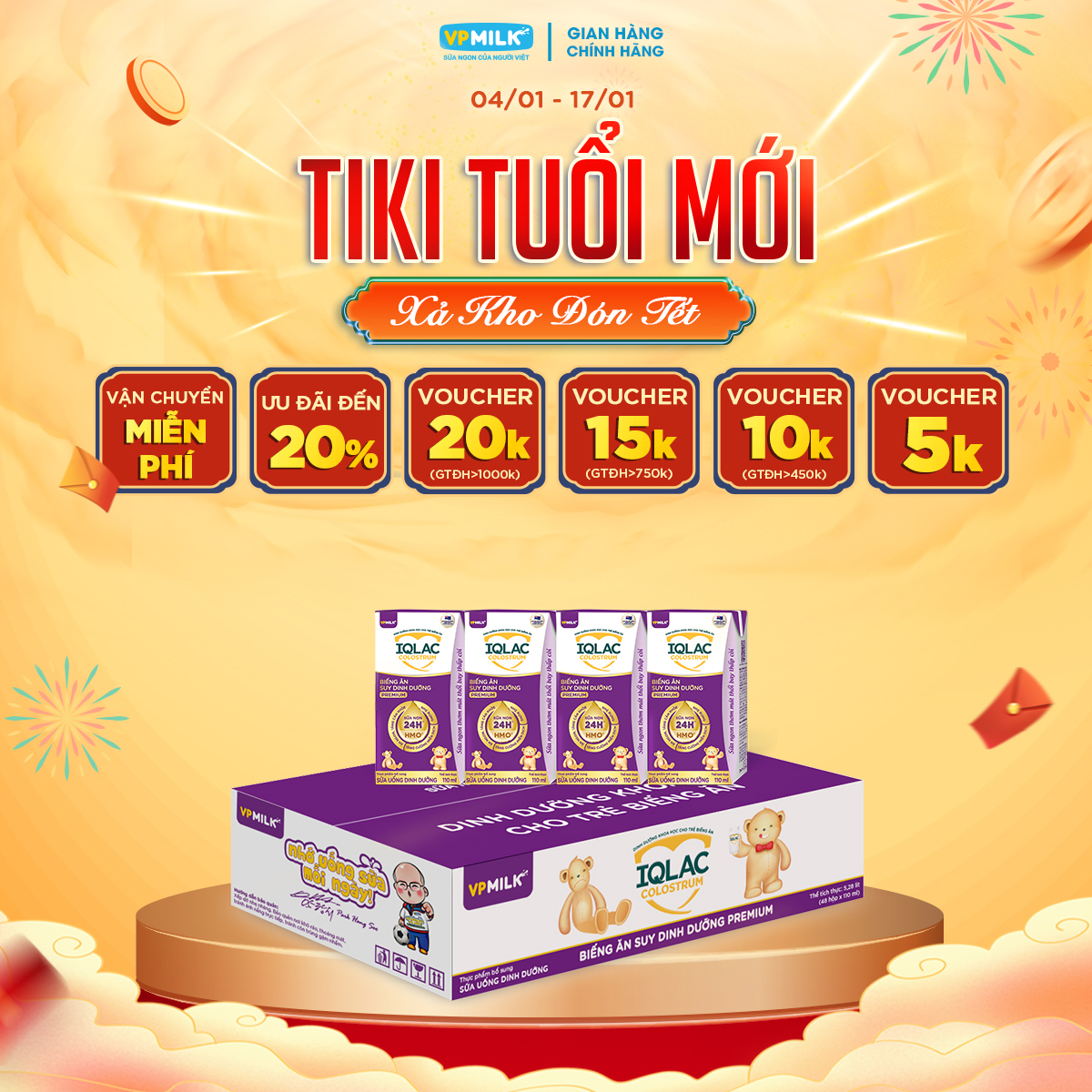 Thùng 48 hộp IQLac Colostrum Biếng Ăn Suy Dinh Dưỡng Premium 110ml cho trẻ biếng ăn, thấp còi, suy dinh dưỡng từ 1 tuổi