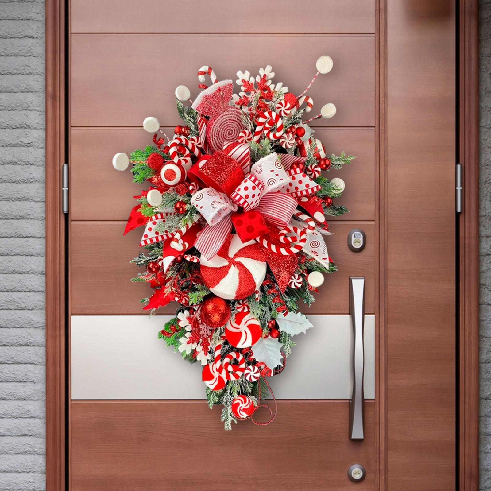 Artificial Christmas Teardrop Swag Xmas Garland for Garden Corridor Festival