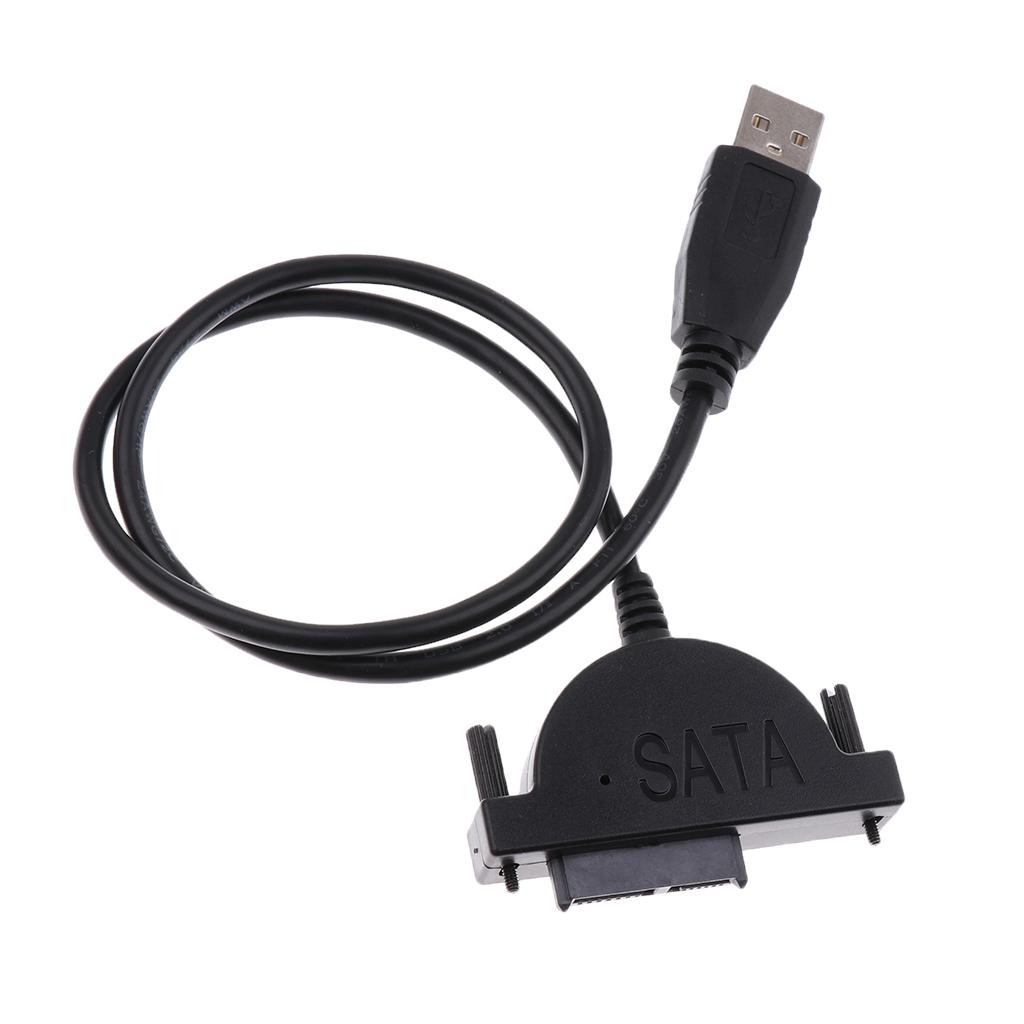 480 MBit / S USB 2.0 to SATA 7 + 6Pin Hard Disk Adapter Cable for Optical PC Drive