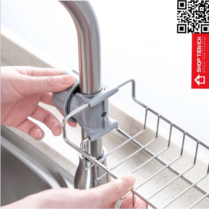 Giá Treo Vòi INOX Để Đồ Giẻ Rửa Chén Bát