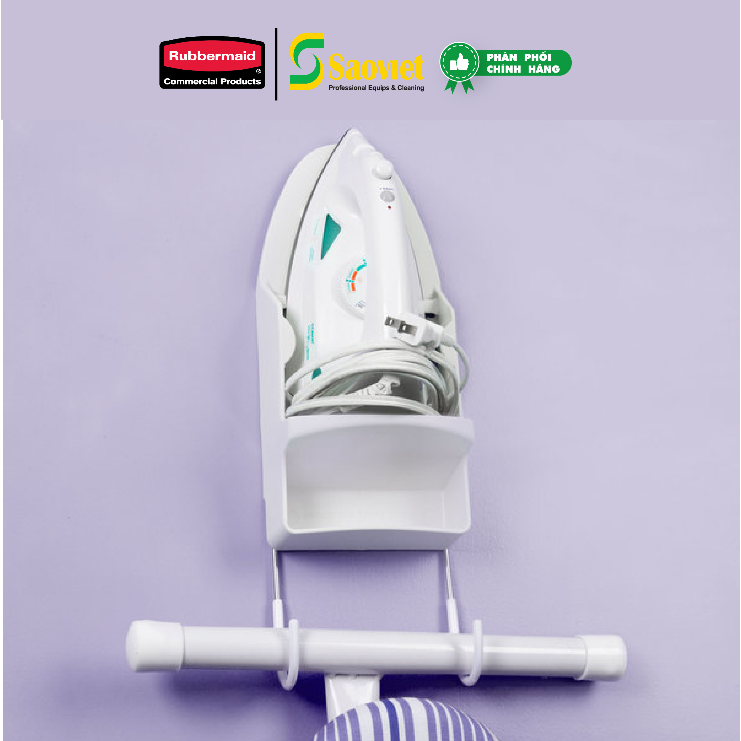 Giá Treo Bàn Ủi RUBBERMAID Iron Organiser Mỹ - SKU: FG245506WHT | SAOVIETCO