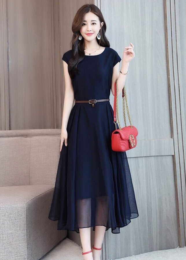 Đầm xòe mullet tùng xếp li - DT713