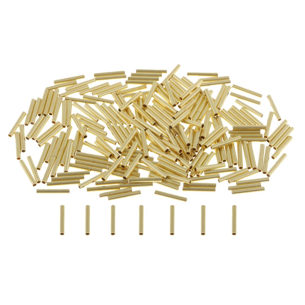 200pcs Single Barrel Crimping Sleeves Copper Tube Inside Diameter 1.0mm