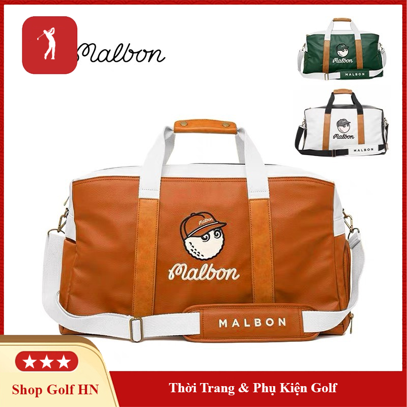 Túi đựng quần áo và giày golf MALBON da PU chống thấm nước tốt TX014