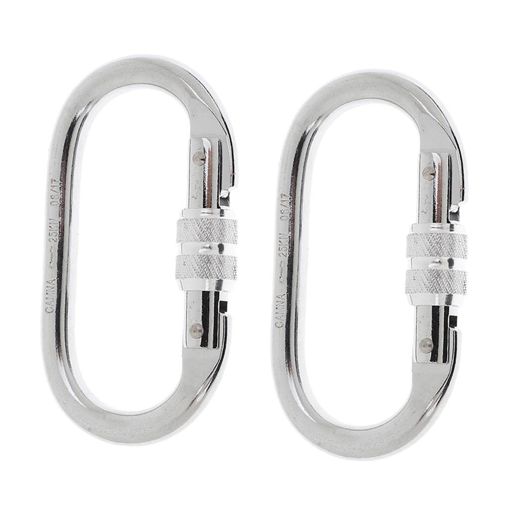 2 Mảnh 25KN Vítgate Khóa đá Leo Núi Leo Núi Carabiner