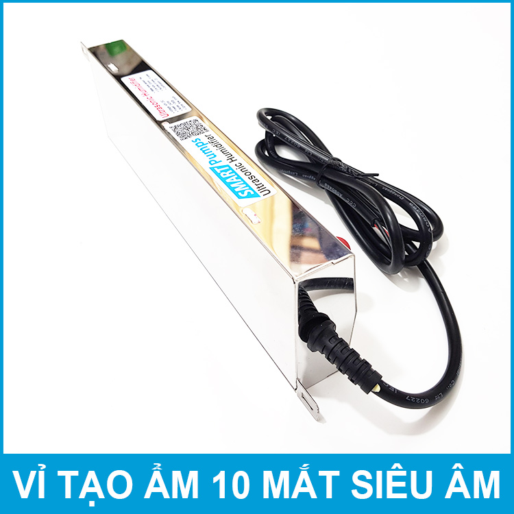 Vỉ tạo ẩm 10 mắt bằng sóng siêu âm 48V 240W Smartpumps kèm nguồn điện chính hãng