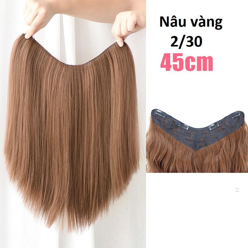 Tóc kẹp V thẳng dài 45cm