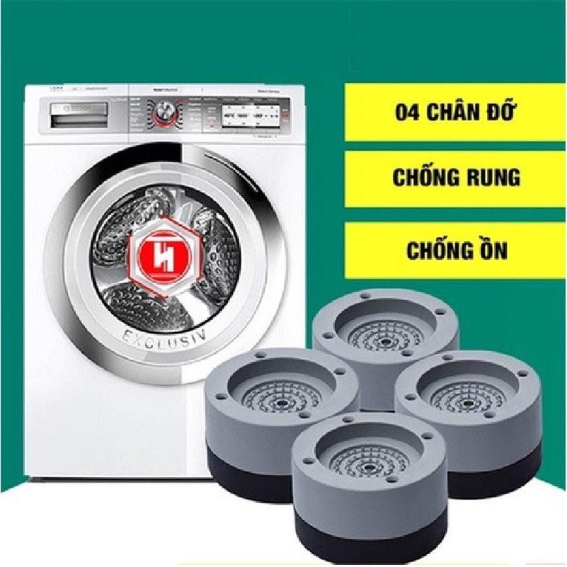 Set 4 Chân Đế Máy Giặt, Miếng Đệm Cao Su Lót Chân Máy Giặt Chống Ồn, Chống Rung, Tiện Dụng, An Toàn - TakyHome 5960