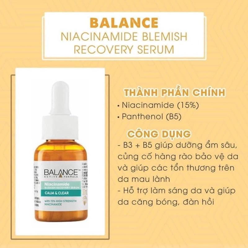 Serum Ngừa Mụn Giảm Thâm Balance Active Formula Niacinamide 15 % Blemish Recovery