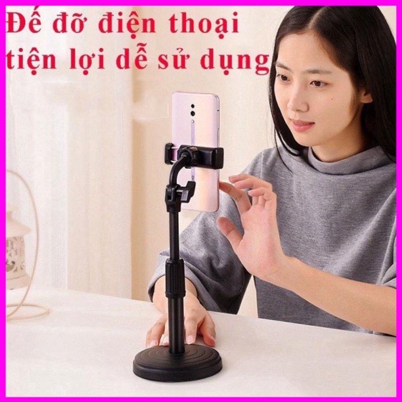 Giá Đỡ Điện Thoại Livestream, Kẹp Điện Thoại Đa Năng Xoay 360 Độ, Điều Chỉnh Độ Cao