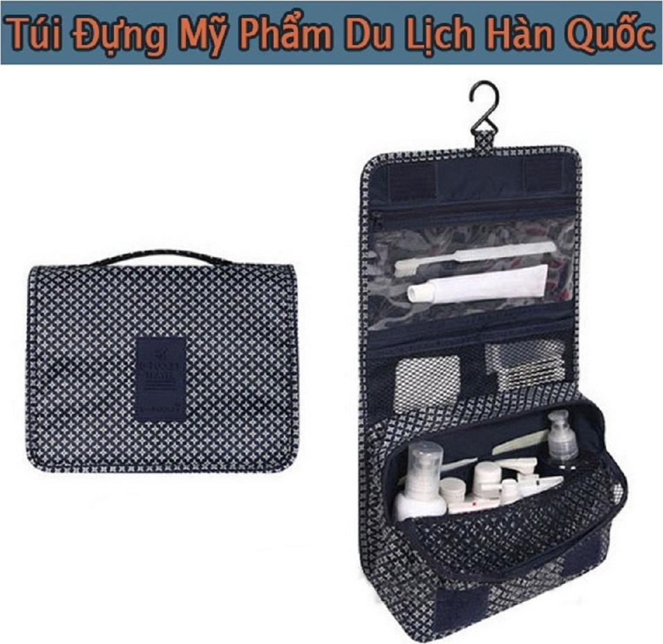 Túi đựng mỹ phẩm đồ dùng du lịch chống thấm nước Hàn Quốc - Màu Đen