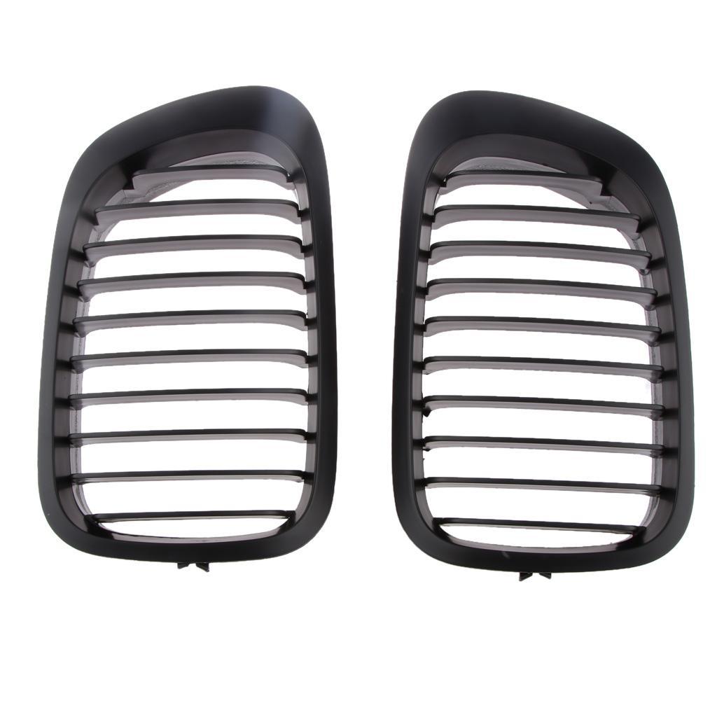 Pair Gloss Black Car  Grilles for   E46 99-02