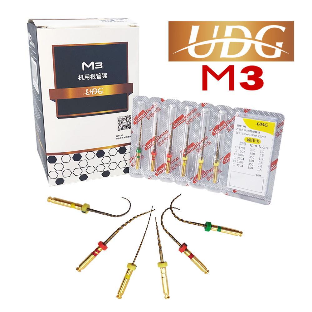 UDG M3 6 Cái / Hộp Nhà máy Cửa hàng Nha khoa hoạt nhiệt Tệp gốc kênh Tệp nội nha Tệp quay nội nha Vật liệu nha khoa