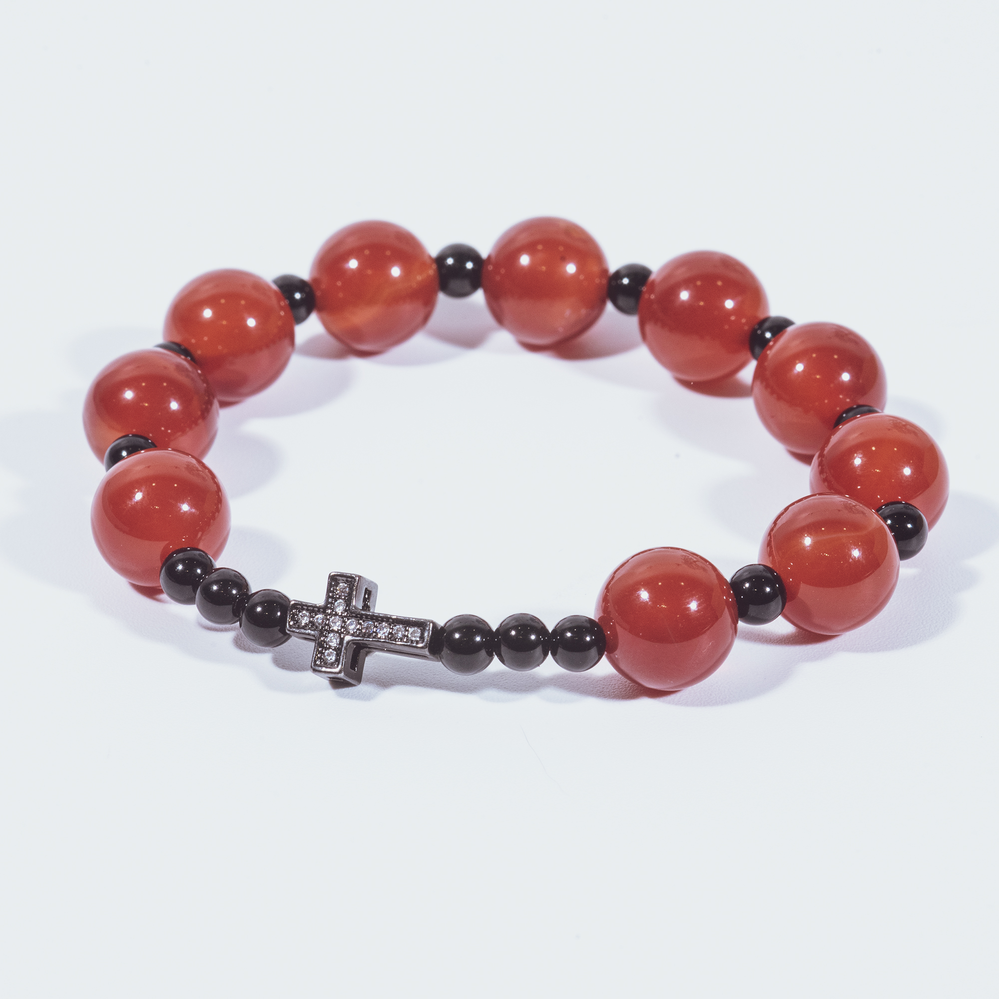 Vòng Chuỗi Mân Côi dành cho Mẹ và Bé đá Mã Não Đỏ Tự nhiên - BRRAG01 - VIETGEMSTONES
