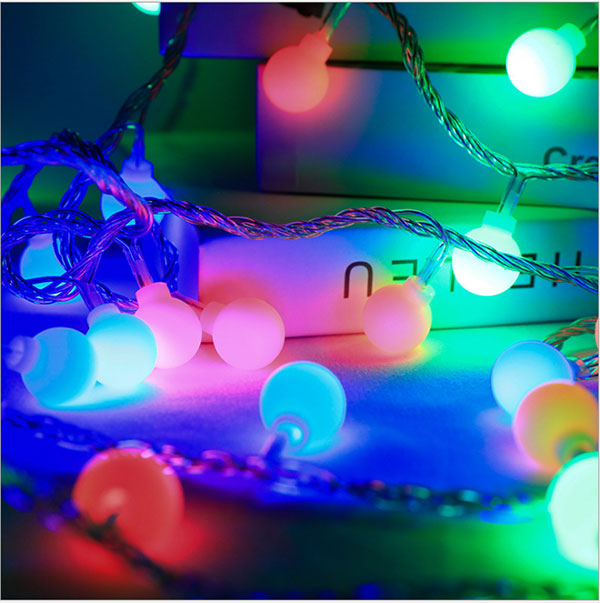 Dây Đèn Led Bi Đục Tròn Dài 3M - 20 Bóng Nhiều Màu Trang Trí Noel Lễ Tết