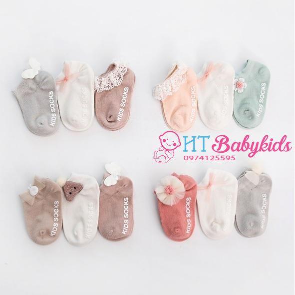 Combo 3 Đôi Tất Kids Socks Đáng Yêu Cho Bé