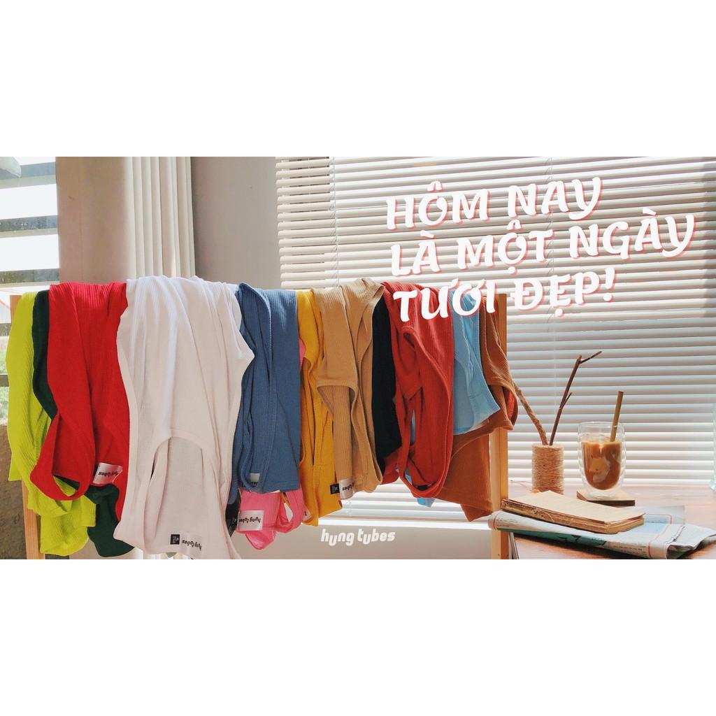 Áo ba lỗ màu sắc thể thao đi du lịch biển thể dục Hung Tubes đủ màu chất cotton có sỉ