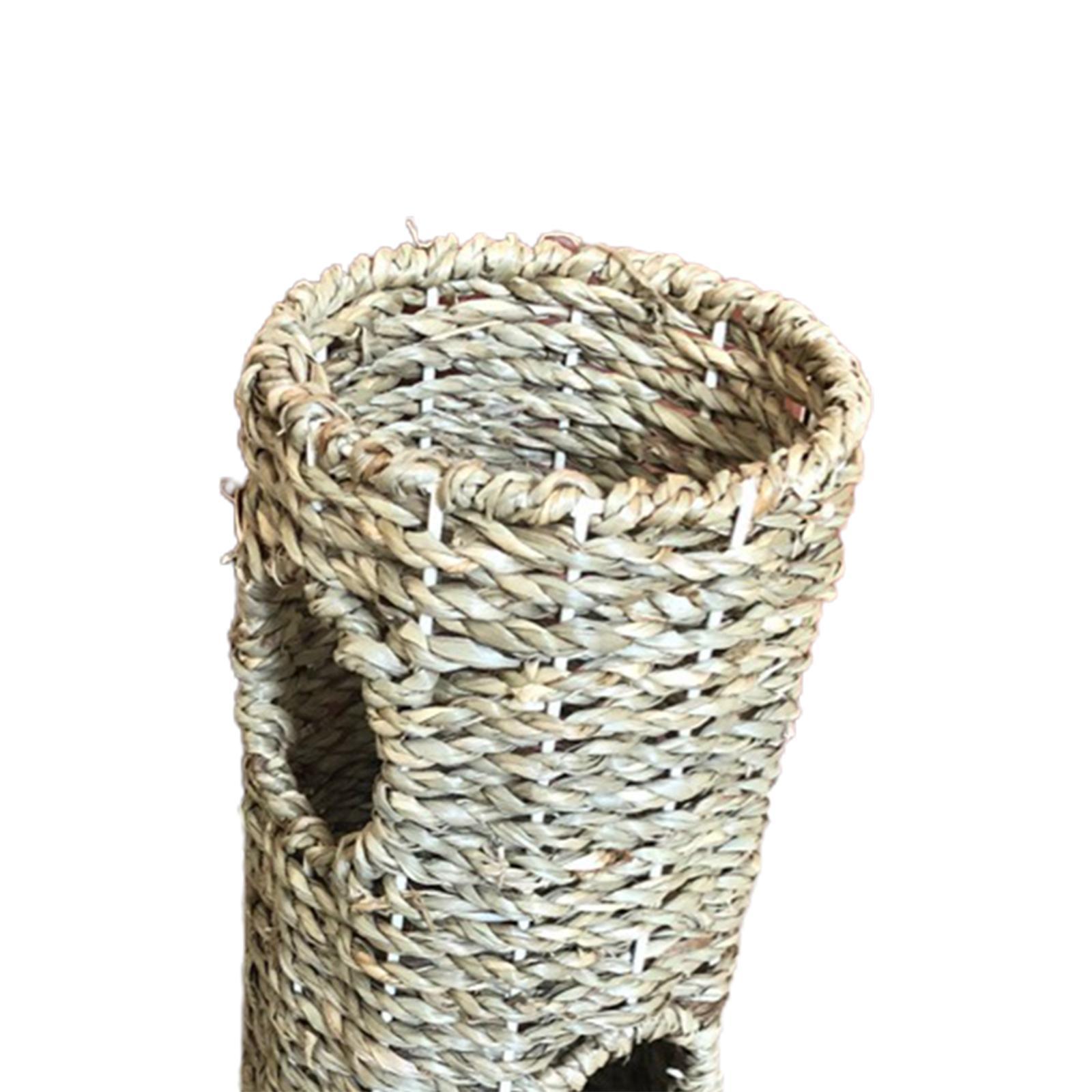 Hamster Grass Tunnel Tunnel Nest with Open Entrance House Peep Hole Home Hamster Toys Hideout for Syrian Hamster Rats Chinchilla Mice