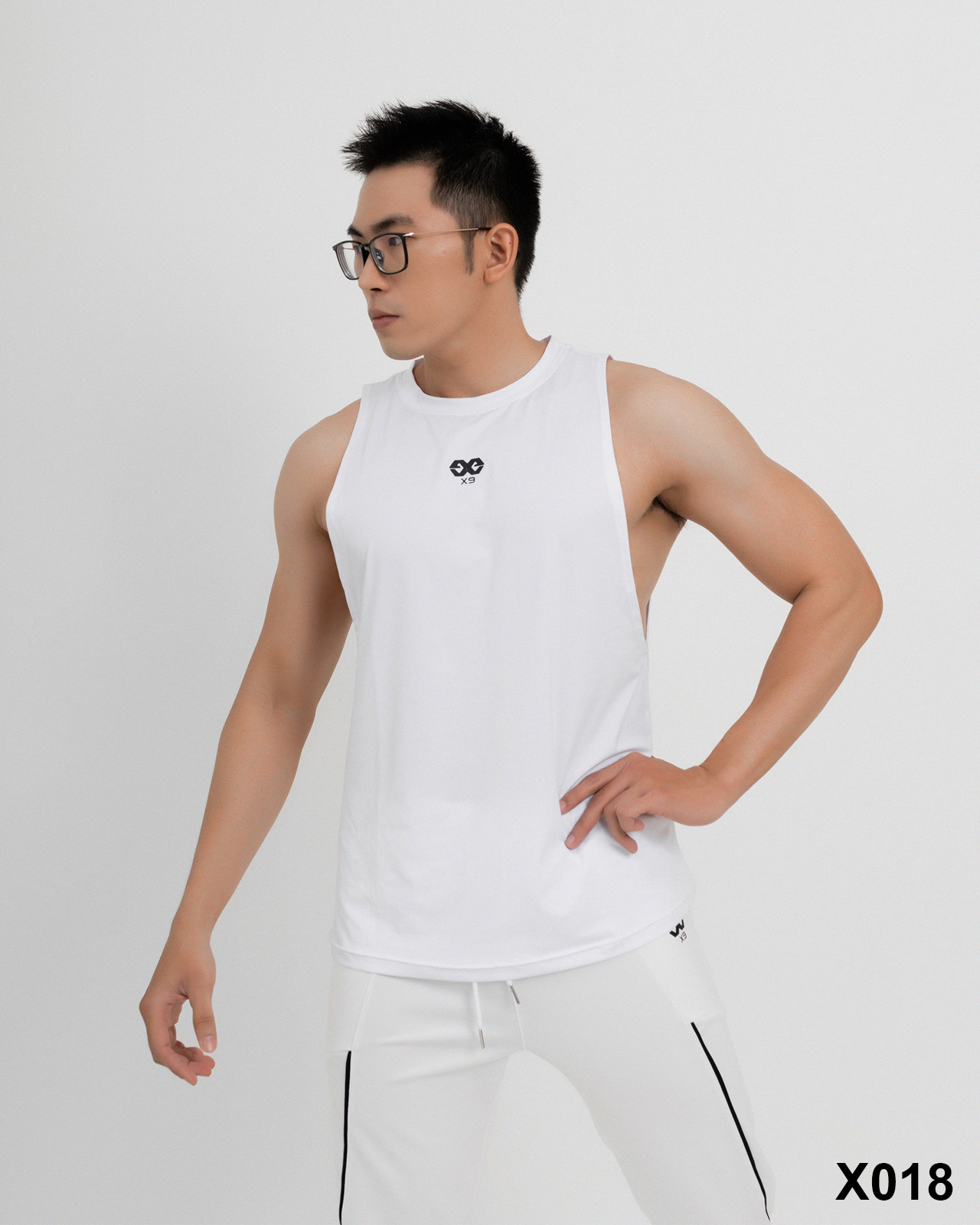 Áo Thun Tanktop Nam Rộng Nách Thể Thao Tập Gym Chạy Bộ Bóng Rổ - X9 Sportswear - X018