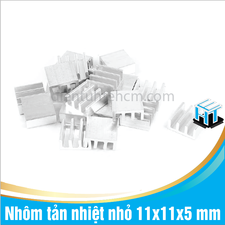 Combo 10 cái Nhôm tản nhiệt nhỏ 11x11x5 mm