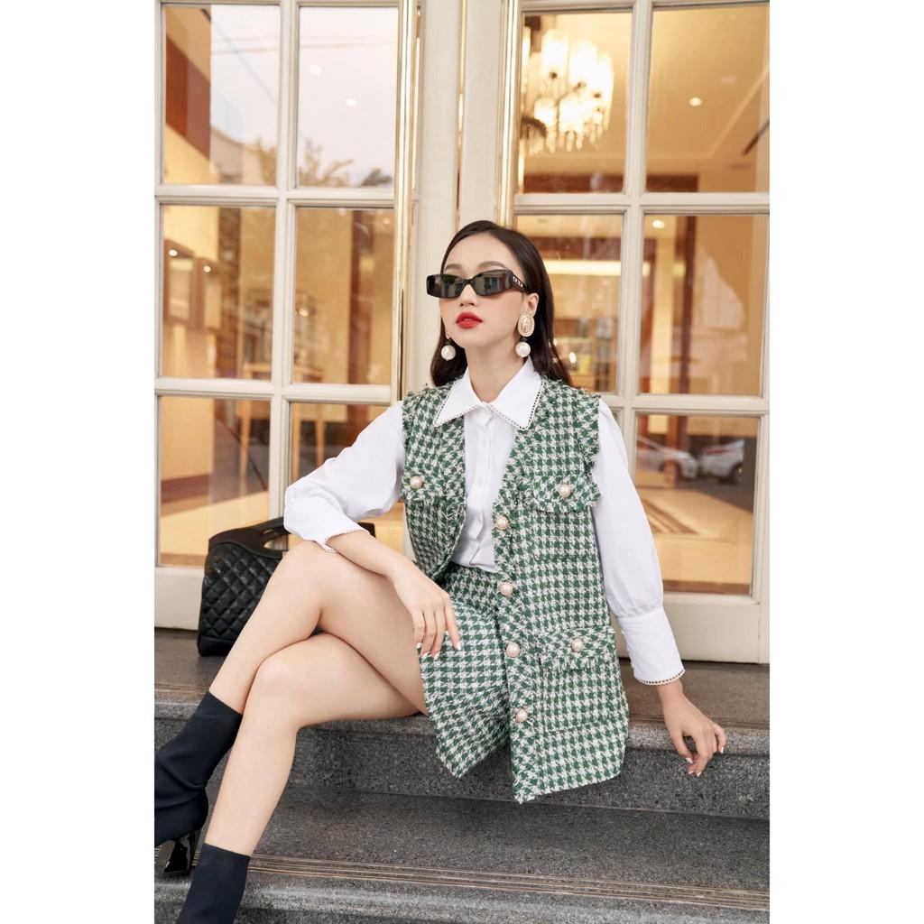 LIIN - Áo nữ sơmi thô cổ cách điệu