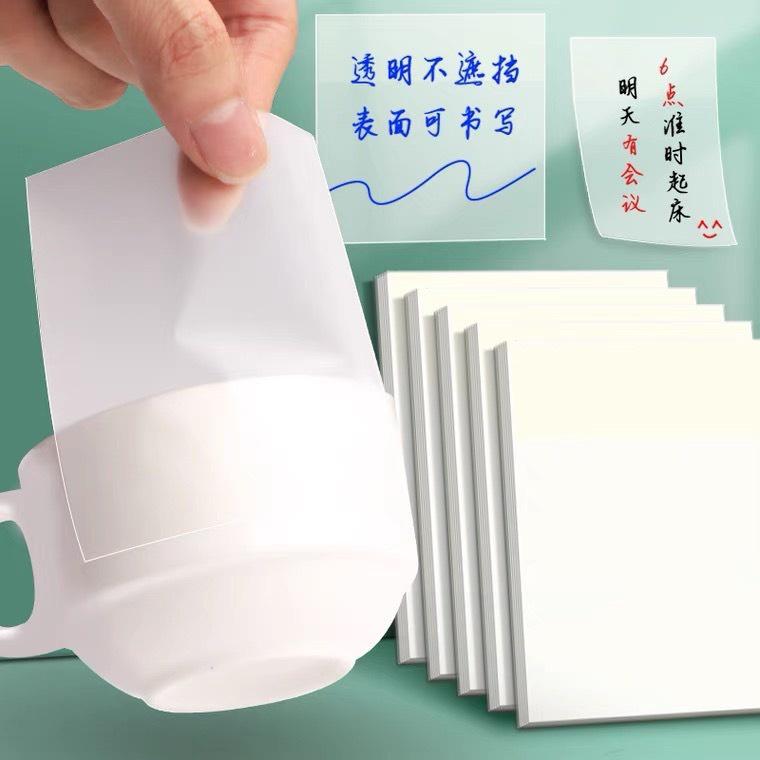 Set 50 tờ giấy note trong suốt tiện lợi nhiều kích thước - VPP Thiên Ái