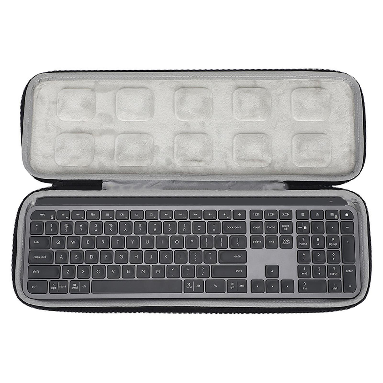 Keyboard Storage Bag, Handheld Carrying Case Waterproof Shockproof Simple Nylon Storage Shell for Logitech Bluetooth Mechanical Keyboard