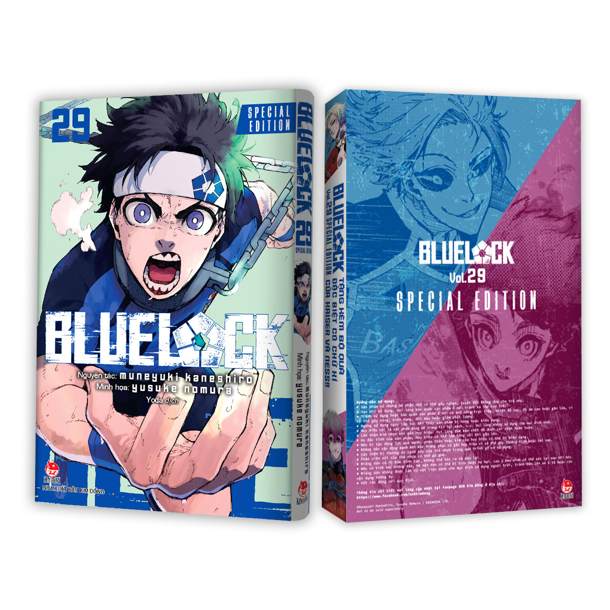 Sách Bluelock Tập 29 (Bản Đặc Biệt) [Tặng Kèm Hộp Quà 6 Món Với Chữ Kí Nhân Vật (Set Huy Hiệu, Set Sticker, Set Clear Card)]