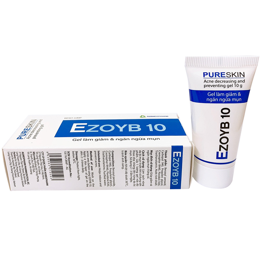 Gel Bôi Ezoyb 10 Giúp Giảm Và Ngăn Ngừa Mụn Trứng Cá (10g)