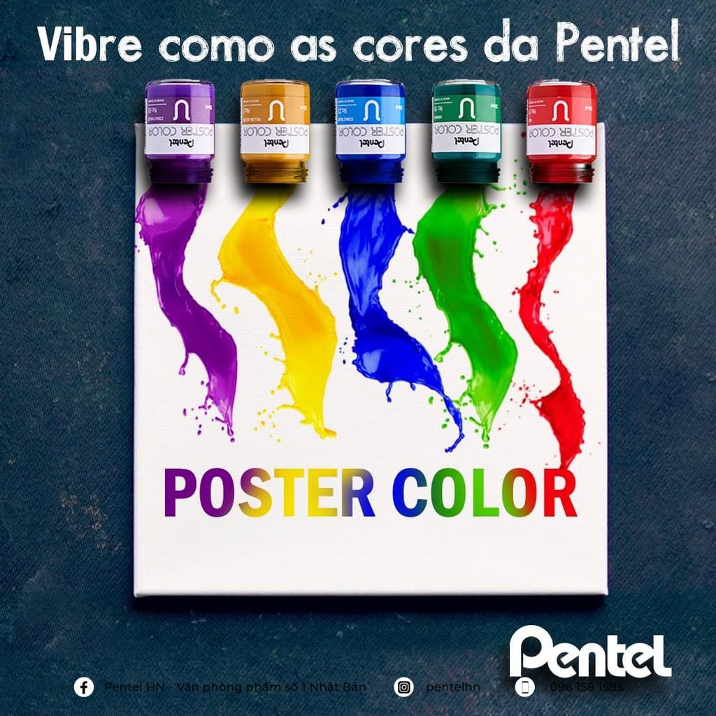 Màu Nước Poster Pentel WPU2-12 Màu Vẽ | Màu Bột Nước Vẽ Được Mọi Chất Liệu| An Toàn Cho Người Dùng