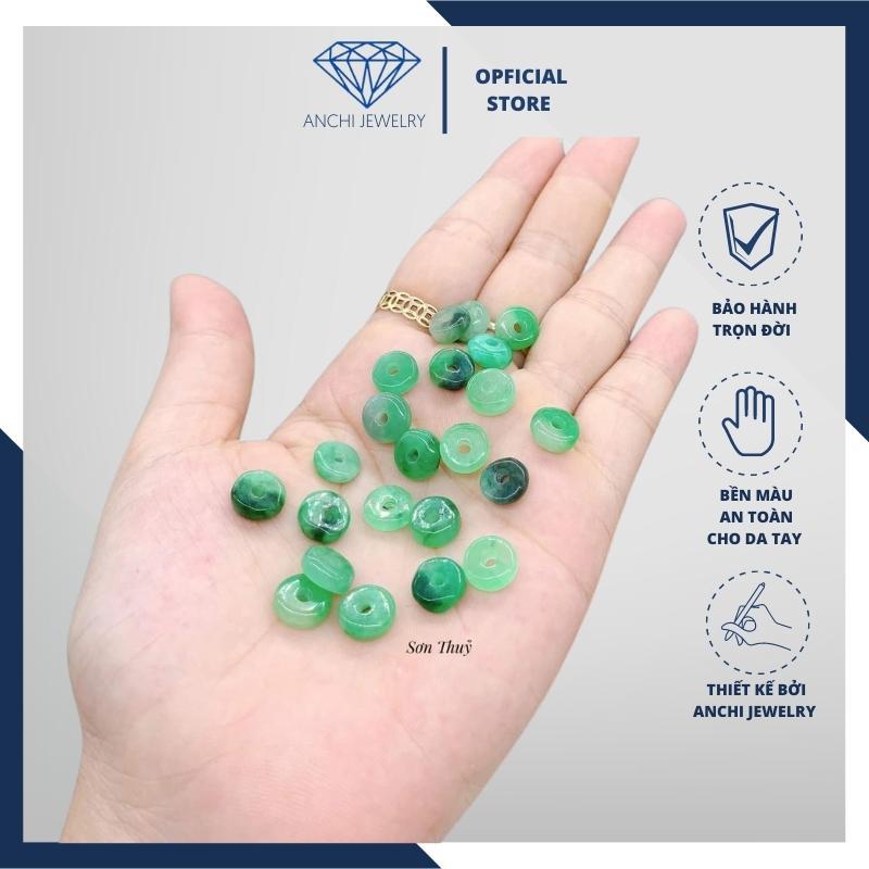 Vòng tay ngũ điếu phong thuỷ, vòng đồng điếu ngọc sơn thủy mệnh mộc, hỏa. Anchi jewelry