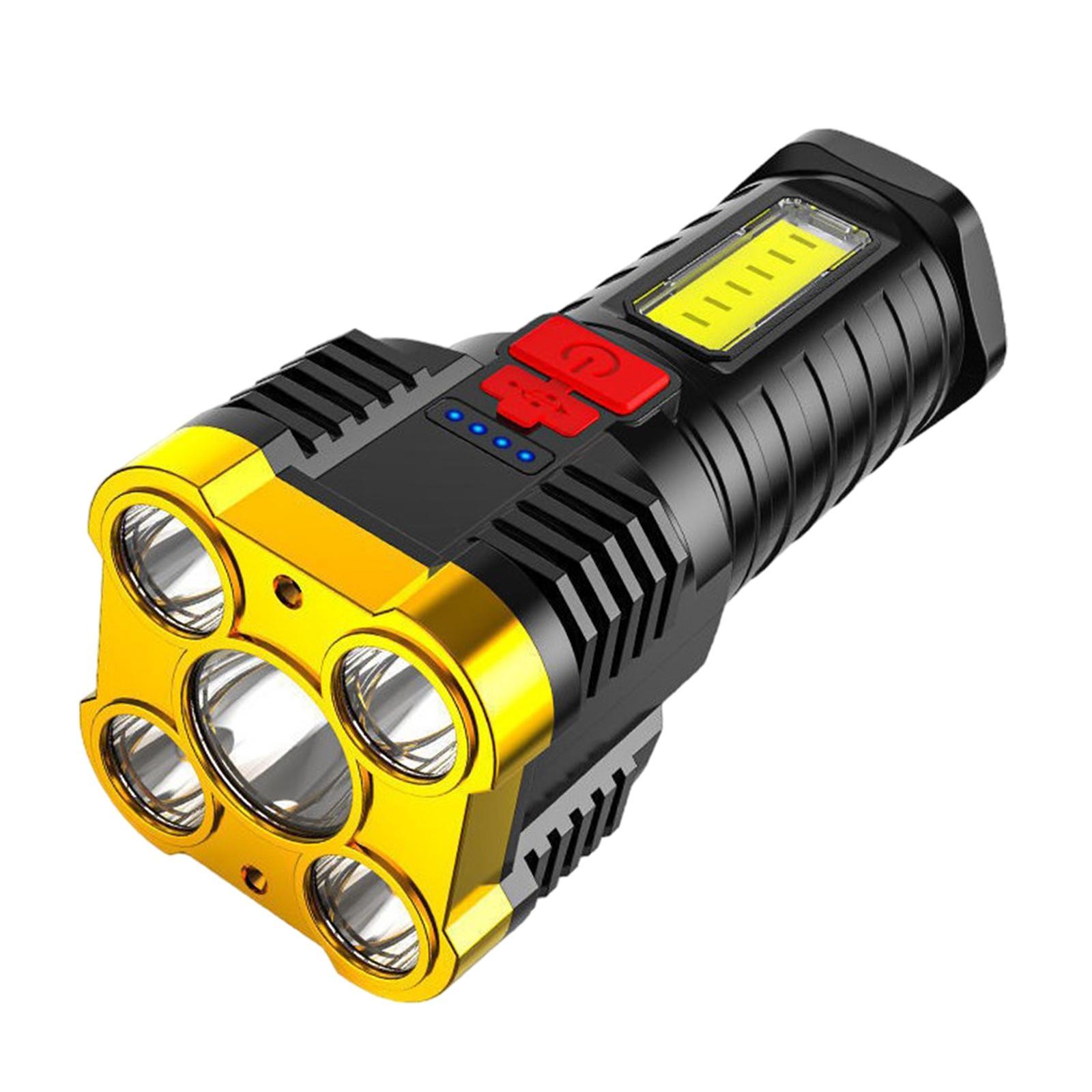 2x Bright LED Searchlight Handheld Spotlight USB Flashlight Recharge