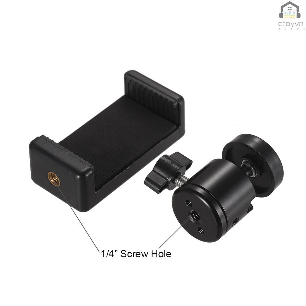 Giá đỡ điện thoại linh hoạt + bộ chuyển đổi đầu bi 1/4 inch điều chỉnh được