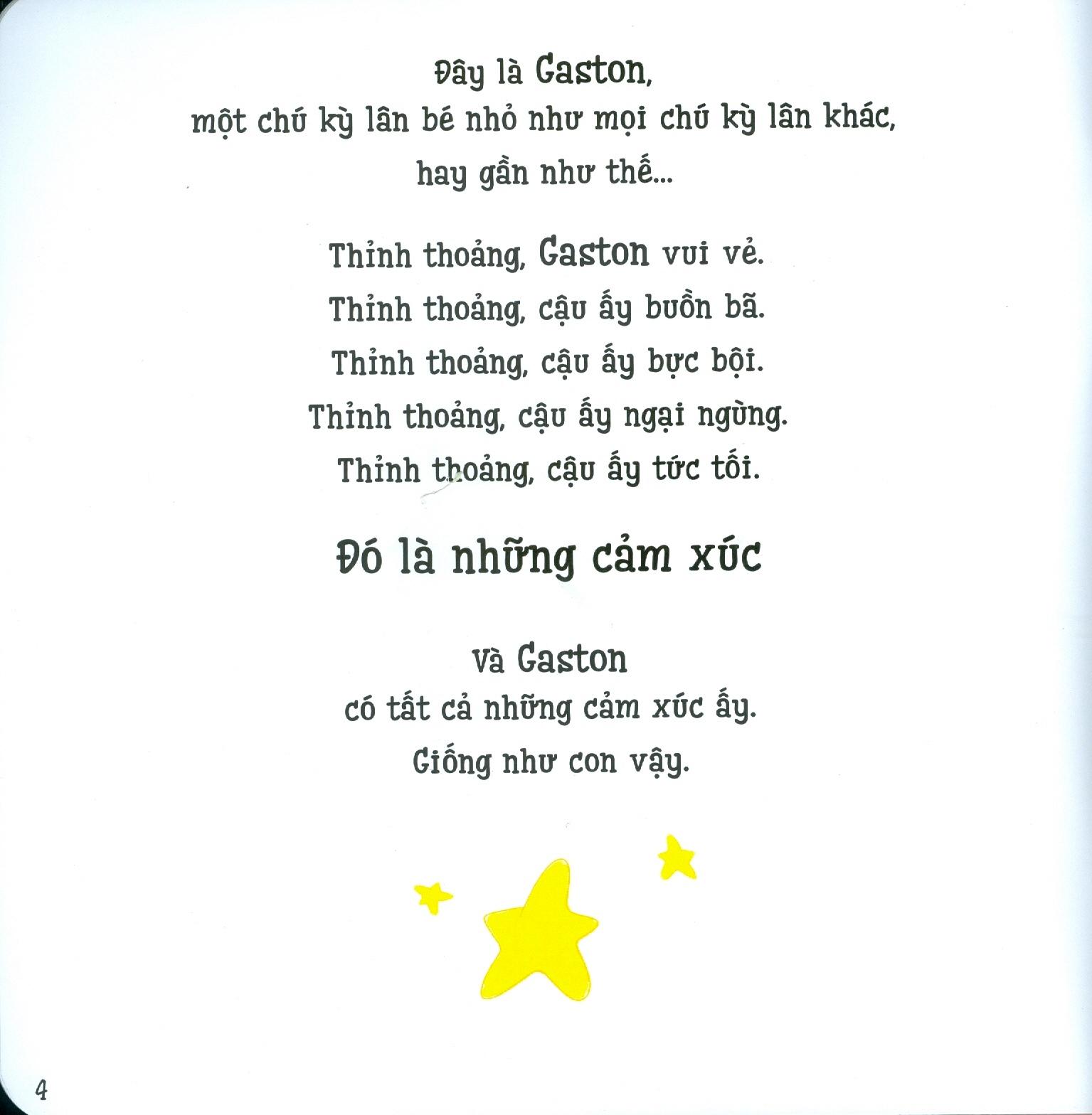 Ehon Thông Minh Cảm Xúc - Những Cảm Xúc Của Gaston - Con Tức Giận (Từ 3 - 8 Tuổi)