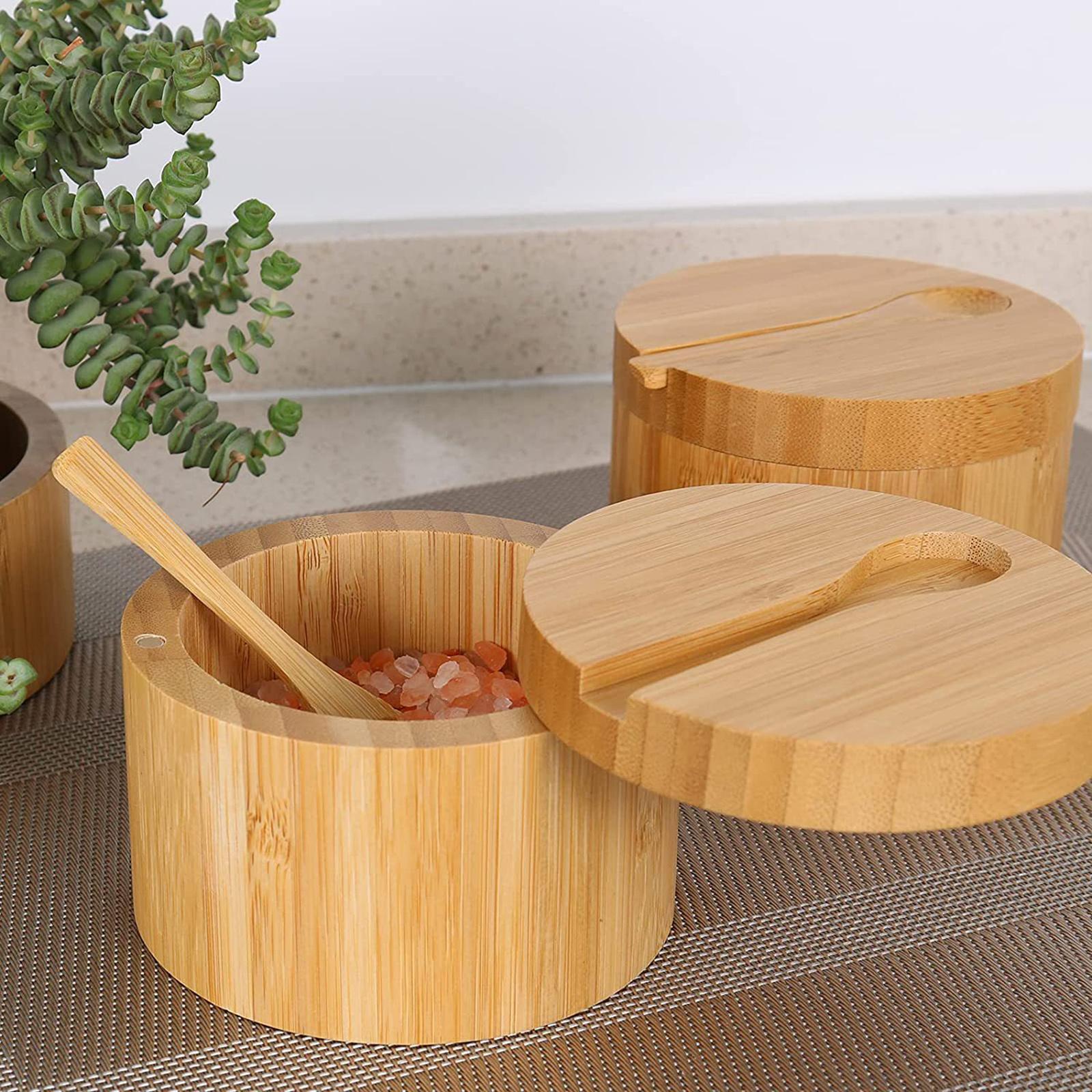 Wooden Spice Containers Multiuse Desk Office Storage for Home Cookie Kitchen