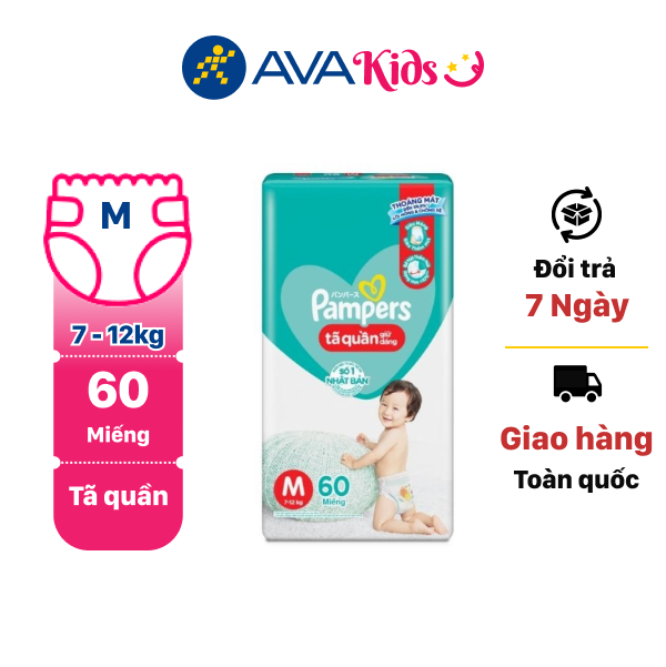 Tã quần Pampers Jumbo size M 60 miếng (cho bé 7 - 12kg)