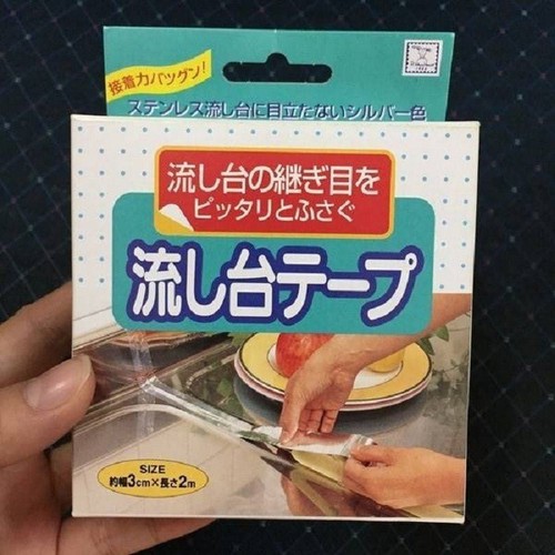 Băng dính nhôm dán kẽ hở ở bếp, bồn rửa bát, bề mặt kim loại nội địa Nhật Bản